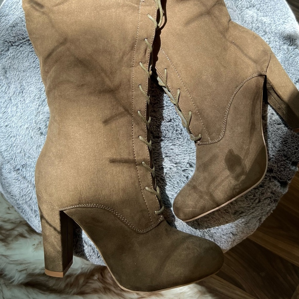 Olive green boots